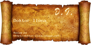 Doktor Ilona névjegykártya