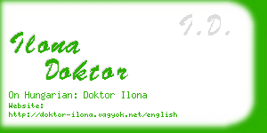 ilona doktor business card